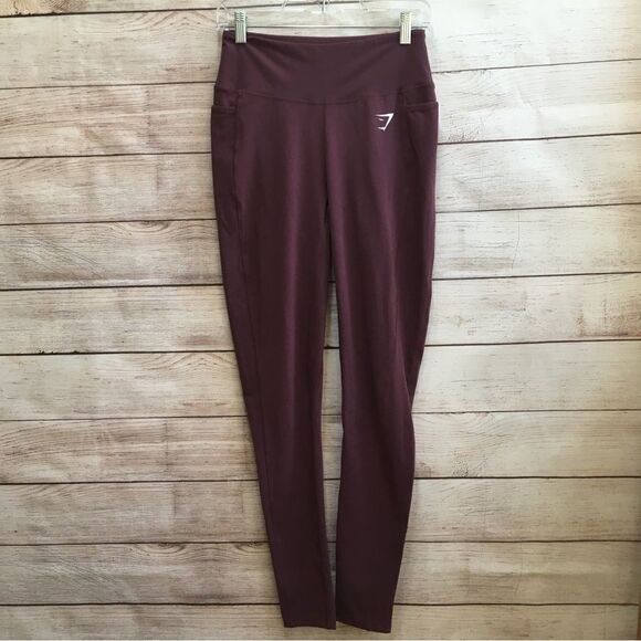 GYMSHARK LEGGINGS IN WINE‎ - Picture 1 of 7